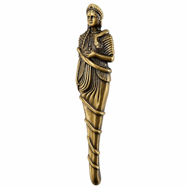 Athena Brooch Pin, Odyssey Greek Goddess Pin, Brass Mythology Brooch, Odysseus Gift, Ancient Greek Collectible Pin