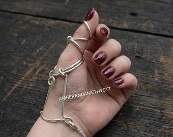 Aesthetic German Silver MCP Thumb Splint Ring for Hypermobility, Christmas Jewelry