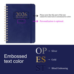 2026 Spiral Planner Notebook, Personalized A5 Daily Planner, Custom Daily Organizer, School & Office Journal, Work Efficiency Diary image 2