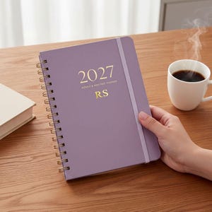 2027 Spiral Planner Notebook, Personalized A5 Daily Planner, Custom Daily Organizer, School & Office Journal, Work Efficiency Diary