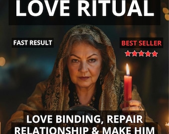 May include: An image promoting an instant love ritual. The text reads "INSTANT LOVE RITUAL" with additional text: "FAST RESULT", "BEST SELLER", and "LOVE BINDING, REPAIR RELATIONSHIP & MAKE HIM OBSESSED". A woman is holding a lit red candle.