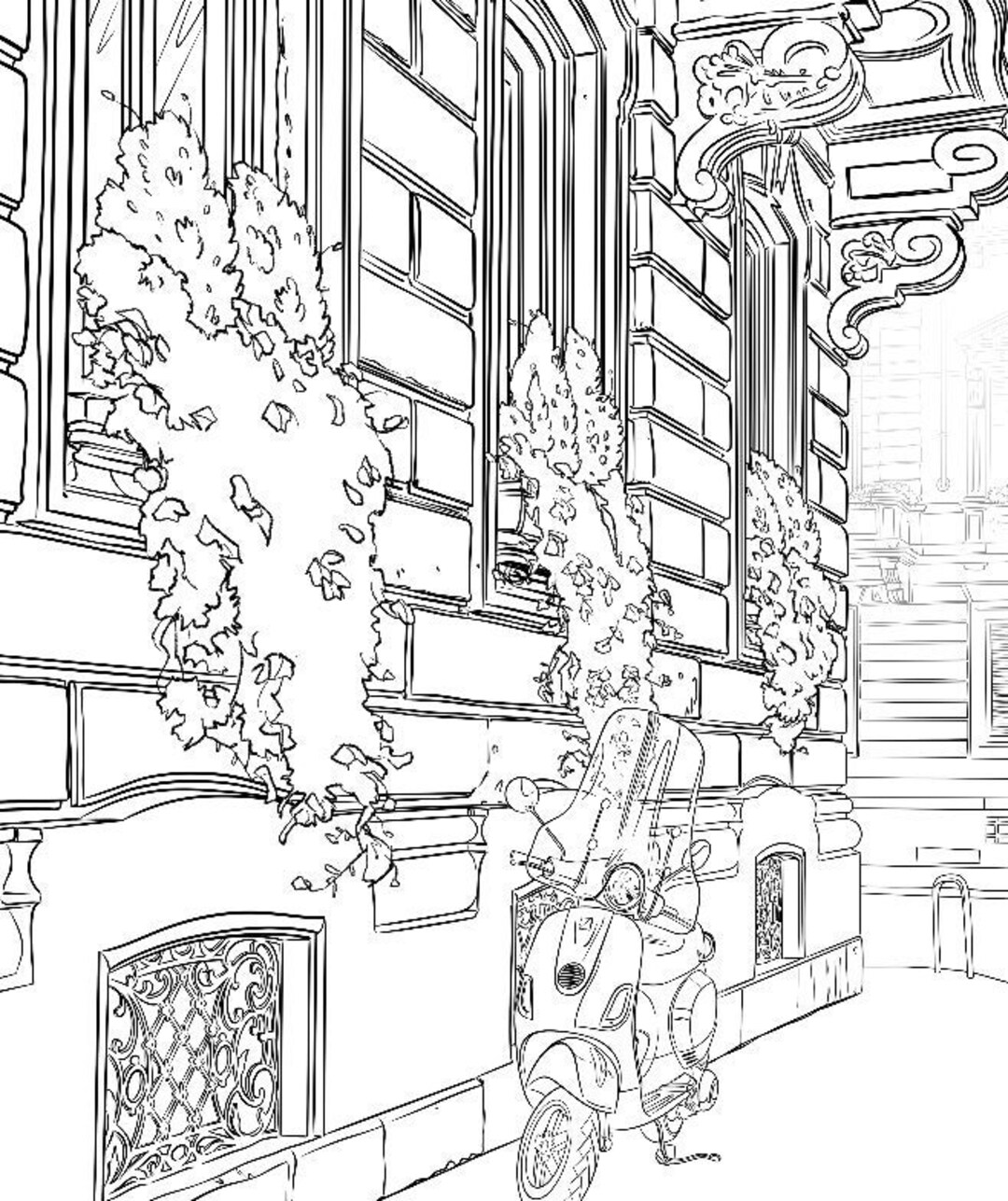 Romantic Springtime Adult Coloring Pages Digital Downloads Printable ...