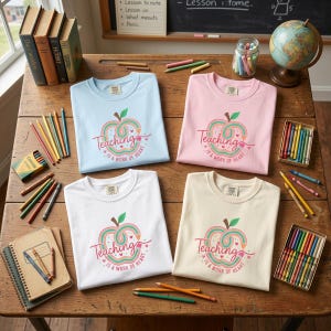 Teaching Is a Work of Heart Shirt, Cute Teacher Tee for Preschool and Elementary Teachers, School Staff Gift, Teacher Appreciation Outfit