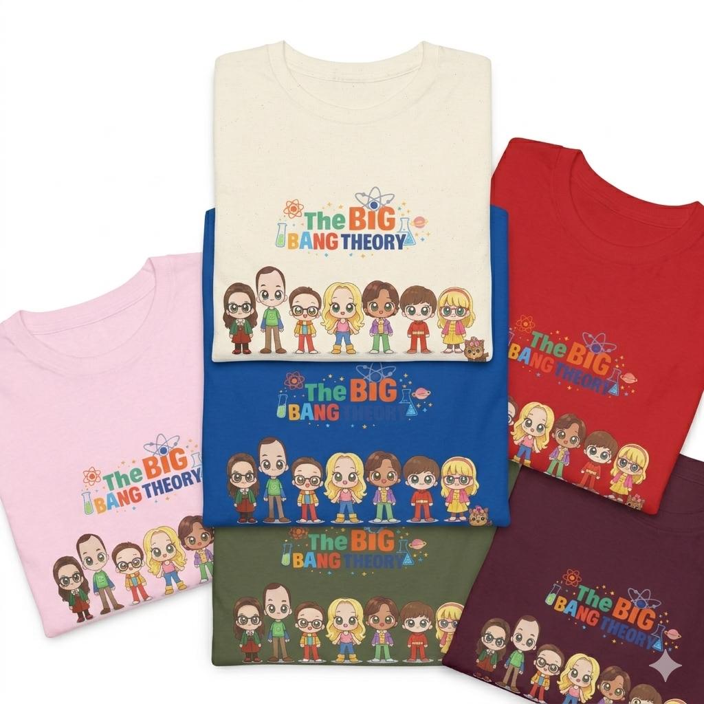 All+Every The Big Bang Theory T-Shirt Donna, Logo Classico, Maglietta Ufficiale, Alta Qualità, Guidati Dalle Misure In Galleria