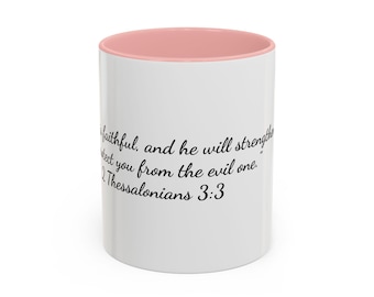 2 Thessalonians 3:3 Inspirational Coffee Mug| Faith-Based Gift, Motivational Quote, Scripture Mug, Daily Inspiration