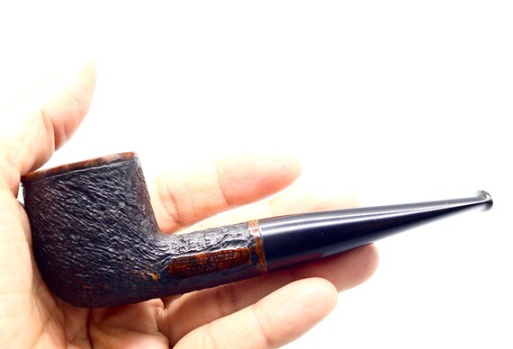 Brakner Antique Rusticated Stout Billiard Pot Shaped Pipe - Hand Made in Denmark