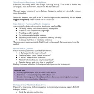 実行機能ツールキット｜タスクの開始、組織化、時間管理｜視覚支援、データメモ、保護者／専門家向けリソース 画像 6