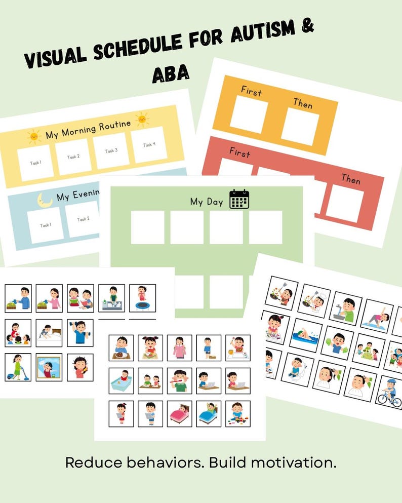 Editable First Then Board for Autism | ABA Visual Support Printable ...