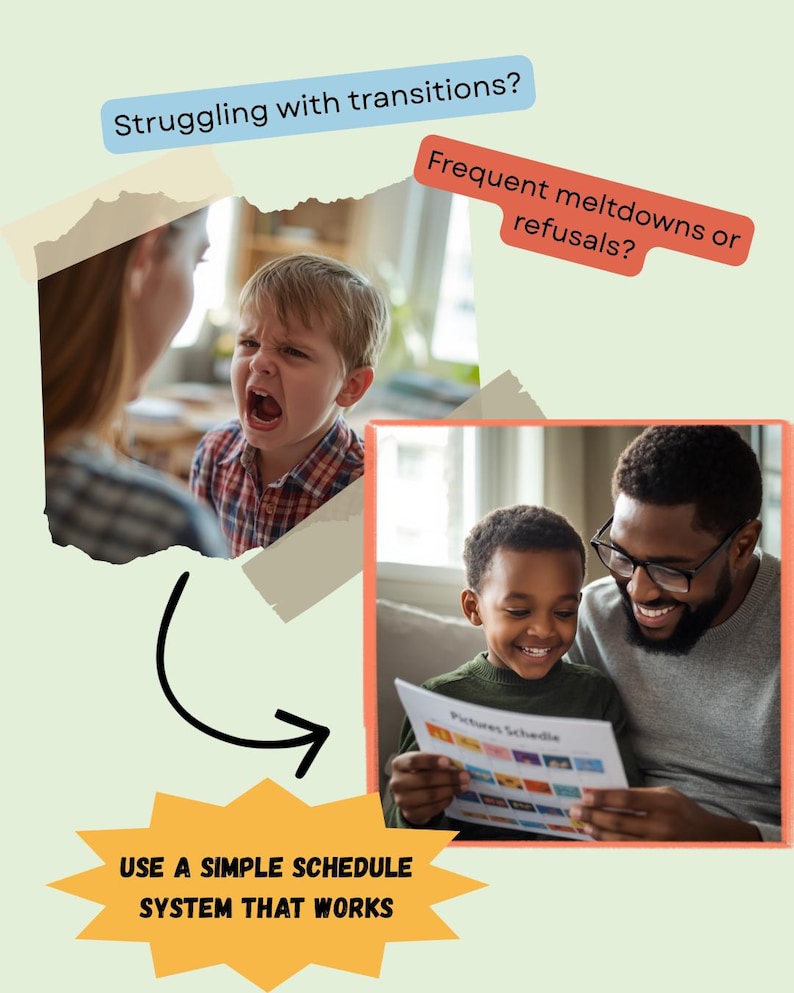 Editable Visual Schedule for Autism | Daily Routine Cards Printable ...