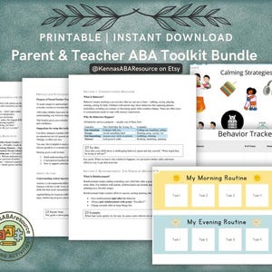 ABA Parent Teacher Bundle | Everyday ABA Guide + Toolkit | Autism Resources | Behavior, Visuals & Reinforcement Strategies
