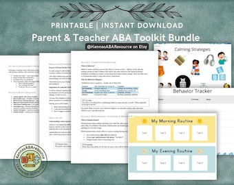 ABA Parent Teacher Bundle | Everyday ABA Guide + Toolkit | Autism Resources | Behavior, Visuals & Reinforcement Strategies