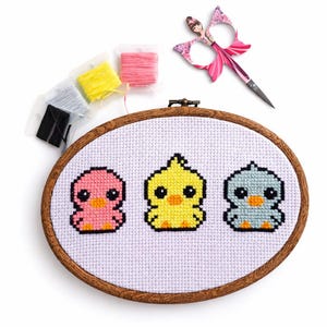 Sitting Ducks Cross Stitch Pattern | PDF Dowload