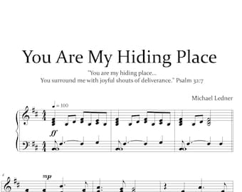 You Are My Hiding Place – Choir and Piano | Michael Ledner Worship Song Sheet Music PDF (Key in Bm)