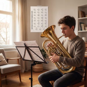 Euphonium Fingering Chart: Clear Layout - Digital Download image 9