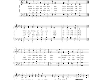He Will Hold Me Fast – Choir and Piano Sheet Music PDF | Ada Habershon & Matt Merker | Worship and Assurance Hymn