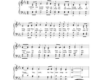 Thank You Lord for Your Blessings on Me – Choir and Piano Sheet Music PDF | Gloria Gaither | Christian Worship Song (Key in Eb)