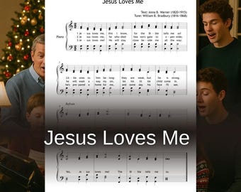 Jesus Loves Me – Chœur et piano | Partitions pour cantiques pour enfants Anna Warner PDF