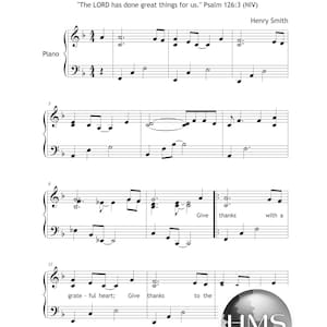 Give Thanks – Piano Sheet Music with Lyrics PDF | Henry Smith | Christian Worship & Thanksgiving Song (Key in F)