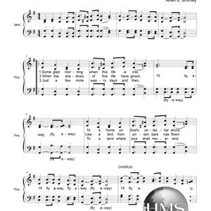 I'll Fly Away | Albert Brumley Gospel Hymn Choir and Piano Sheet Music Download PDF (Key in G)