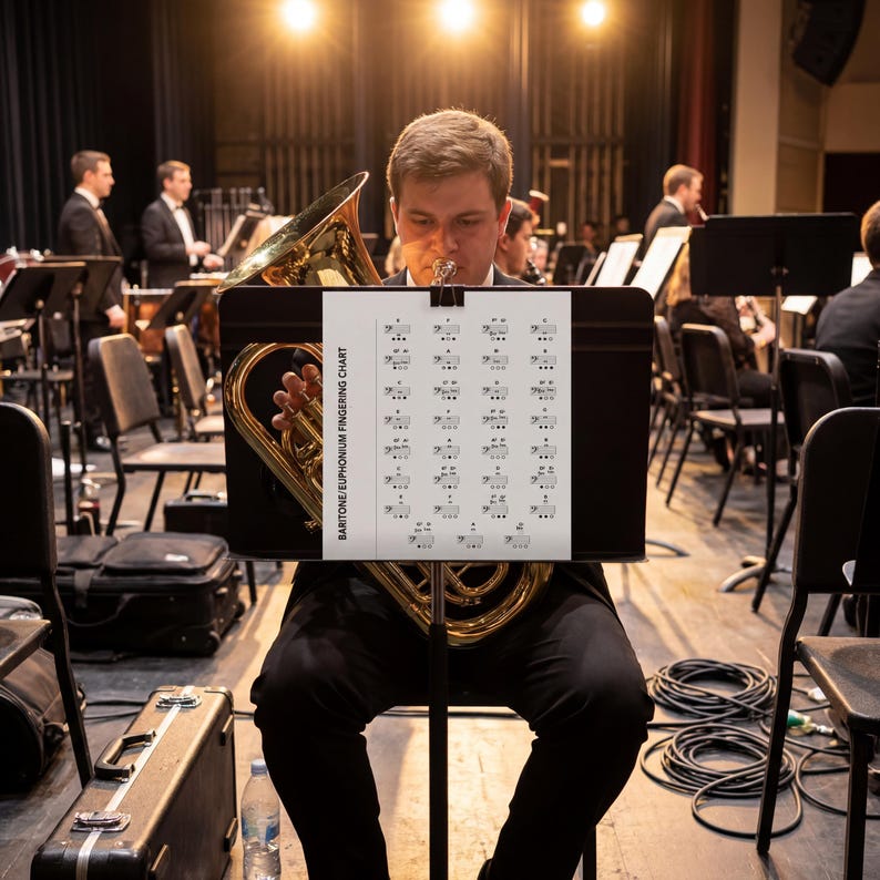 Euphonium Fingering Chart: Clear Layout - Digital Download image 18