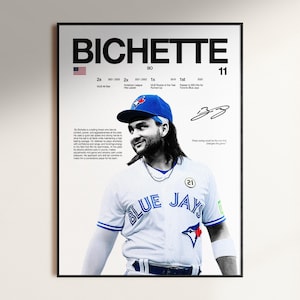 Bo Bichette Poster, MLB Wall Print, Toronto Blue Jays Wall Print, Baseball Digital Download, MLB Athlete Print, Baseball Room Gift