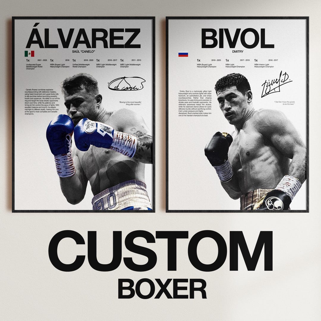Custom Boxing Poster, Personalized UFC Wall Print, Boxing Digital ...