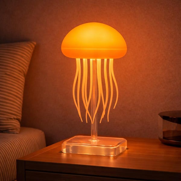 Color Changing Jellyfish LED Lamp | Relaxing Medusa Table Lamp with Remote