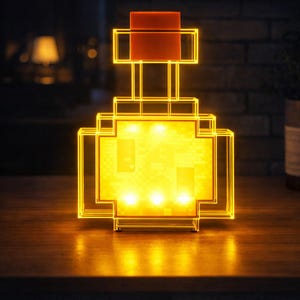 LED-lamp Pixel Potion – retro gamerkamerdecor, RGB-nachtlampje