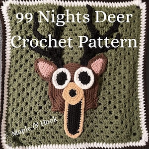 99 Nights Deer Appliqué Crochet Pattern (Digital Pattern)