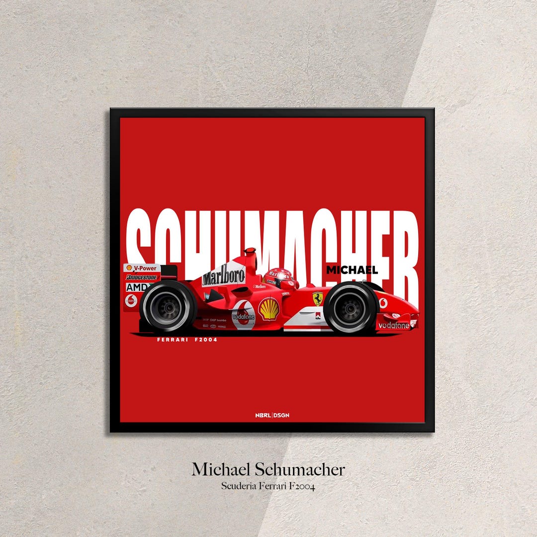 2004 Michael Schumacher Ferrari F2004 - Wall Art Poster - Etsy