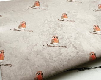 Handmade robin Christmas gift wrap