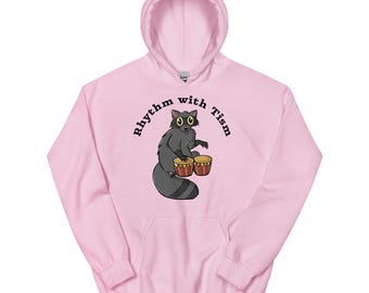 Rhythm with Tism Raccoon Hoodie
