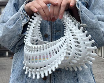 3D Printed Fashion Handbag in biomorphic style