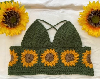 Sunflower Crochet Top