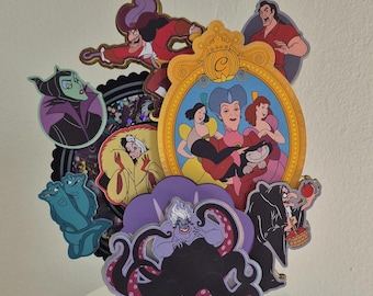 Disney Villains Cake Topper, Evil Queen, Ursula, Maleficent.