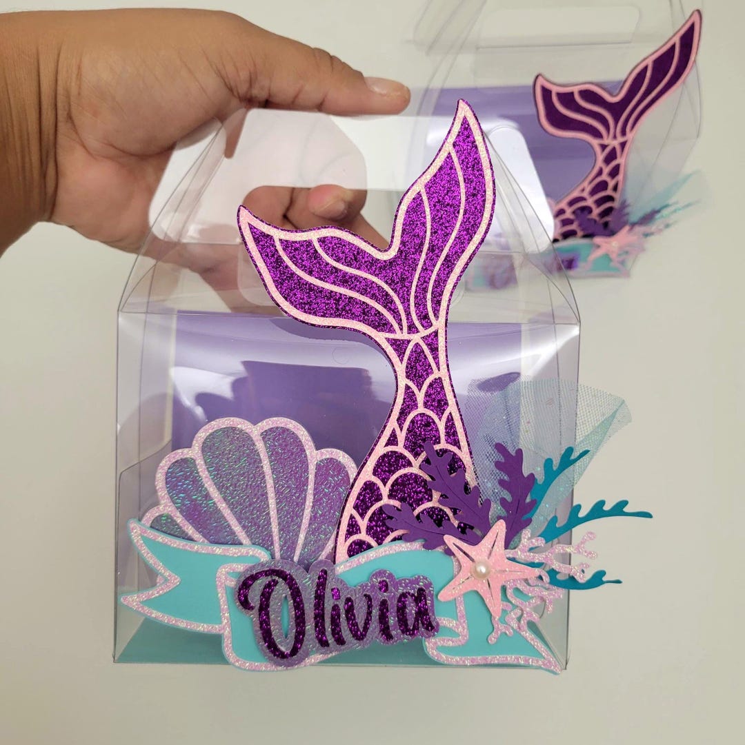 Mermaid Tail Favor Box, Under the Sea Birthday Decor, Mermaid Party ...