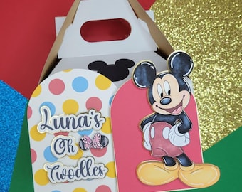 Personalisierte Micky Maus Goodie Box, Disney Geburtstag Party Dekor