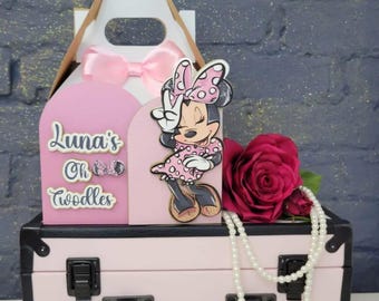 Personalized Minnie Mouse Goodie Box, Disney Party Favor