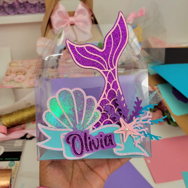 Mermaid Tail Favor Box, Under the Sea Birthday Decor, Mermaid Party ...
