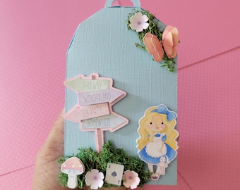 Alice in Wonderland Party Favor Boxes, Treat Candy Suitcase