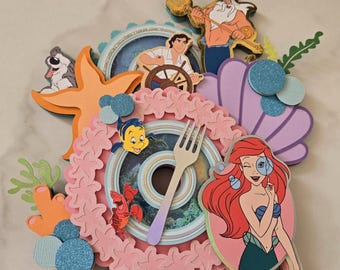 Ariel Cake Topper, Under the Sea Birthday Party Decoration, Mermaid Party Theme.