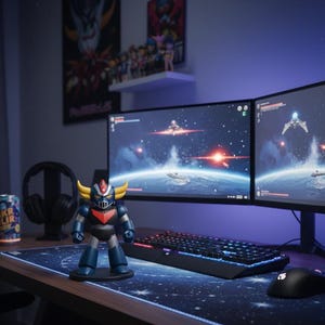 Action figure Goldrake - Ufo robot vintage chibi style handpainted