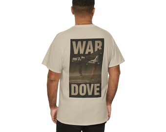 War Dove Vintage Bomber Plane Graphic T-Shirt!! Aviation B17 Bomber WWII Era!! Military Veteran, Patriotic, Peace thorugh Strength!!