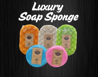 Soap Sponges – Large & Small Sizes, Exfoliating Body Wash Sponge with Soap