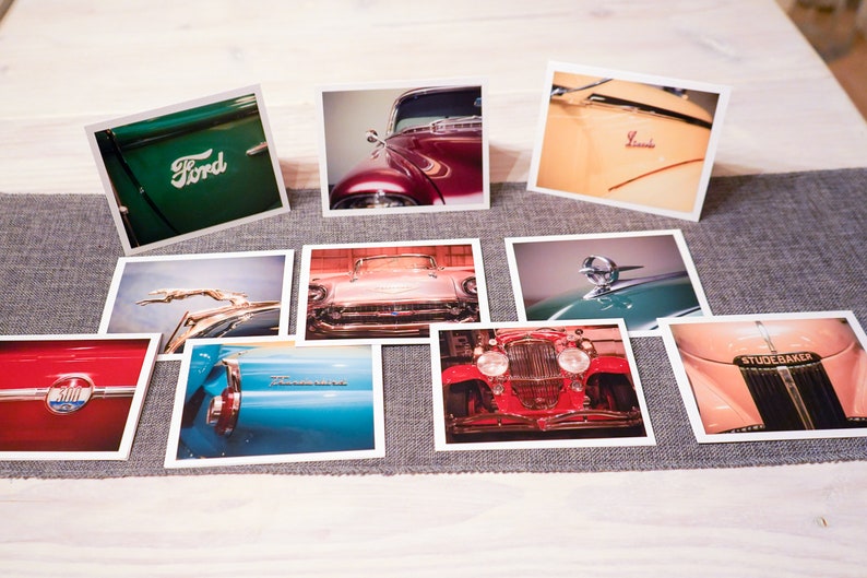 Antique Cars Blank Photo Note Cards