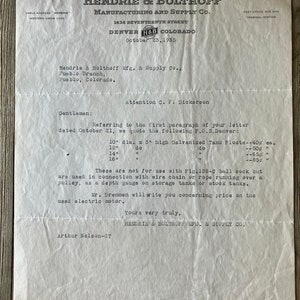 Vintage 1935 Quote Hendrie & Bolthoff Steel Tank Floats