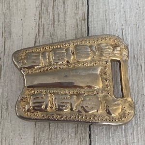 Vintage Western Metal Belt Buckle Gold Tone Century Canada