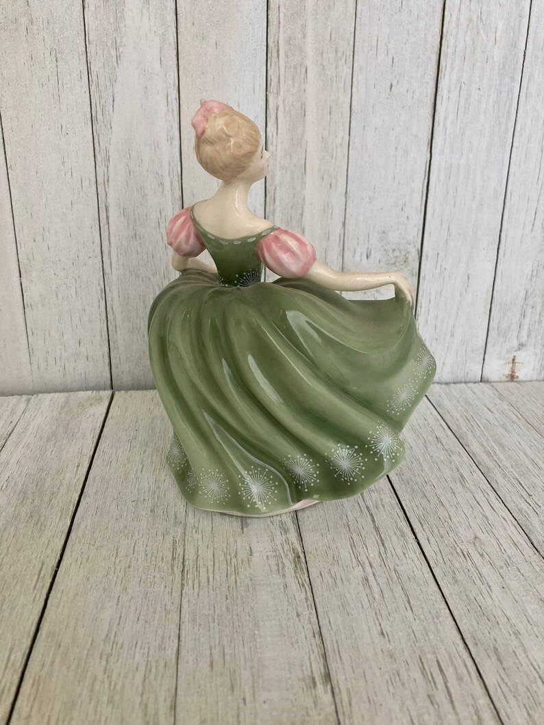 1966 Royal Doulton Figurine Michele HN 2234 Pretty Lady in Green Dress Etsy