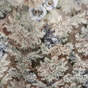 Vintage 1990’s Floral Upholstery Fabric 4 Yards 54&quot; Wide