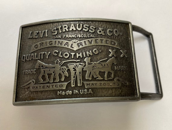 Vintage Levi Strauss & Co. Metal Belt Buckle - image 1